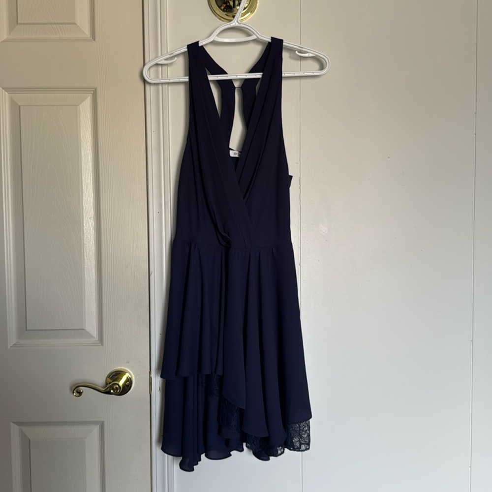 BCBG Navy Dress with Lace